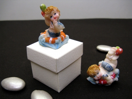 Résine de décoration pour baptême garçon avec bouée pour thème mer