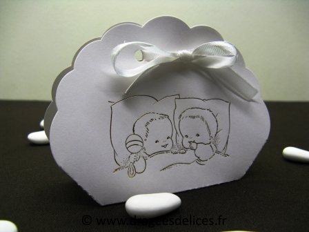 Eventail baptême bébés coussins