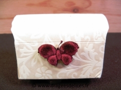Papillon en velour Bordeaux