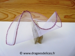 Lot de 10 tulles bord fil brillant pour mariage baptême et communion 