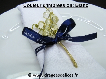 Ruban souvenir en satin imprimé