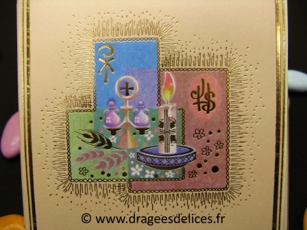 Boite bible communion garçon ou fille bougie et épis de blé : Belle dorure à chaud pour cette boite bible communion bougie et épis de blé