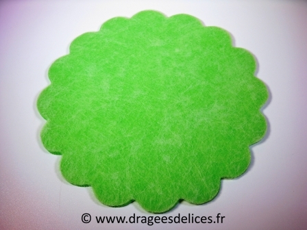 Rond de tulle pour dragées en polytulle : Tulle à dragées en polytulle pas cher vert