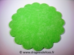 Rond de tulle pour dragées en polytulle Vert