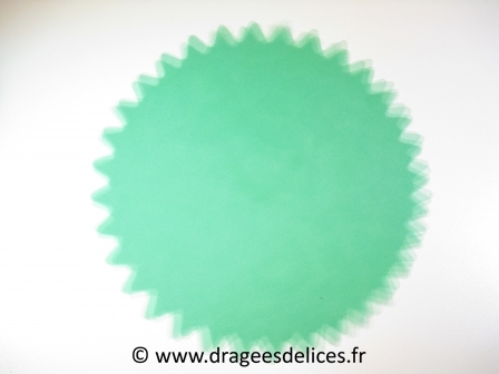 Voile cristal unis à dragées pas cher : Voile cristal unis à dragées pas cher vert menthe