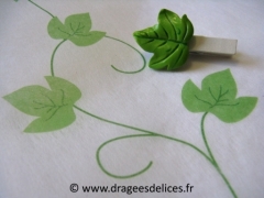 Chemin de table feuilles de vigne 