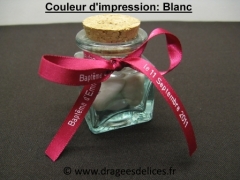 Bracelet souvenir en satin imprimé Fuchsia