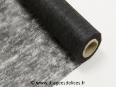 Chemin de table en intissé Noir