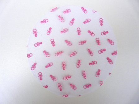 Lot de 16 tulles pas cher avec tétines pour baptême fille : Lot de tulles à dragées pas cher avec tétines pour baptême fille
