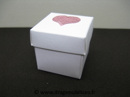 Boite à dragées originale surprise cœur : Boite à dragées originale surprise cœur rose