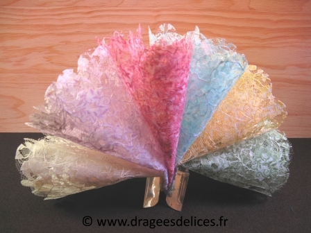 Tulle dentelle fleur pour mariage, baptême, communion