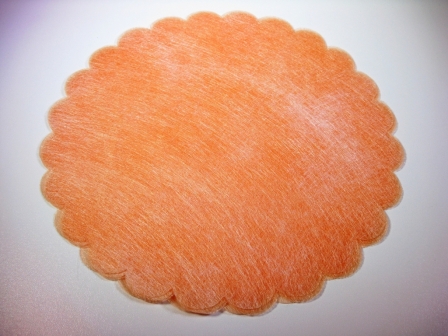 Lot de 17 ronds pas cher pour dragées en polytulle : Lot de ronds de tulles à dragées orange