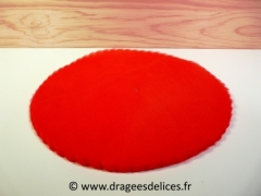 Tulle à dragées unis pas cher Rouge