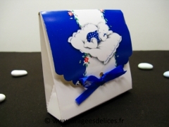 Pochette en carton pour baptême collection bébé fait la sieste Garçon
