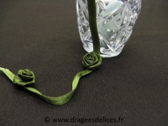 Guirlande de table en satin Vert olive