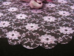 Tulle en dentelle fleur pour mariage, baptême et communion Vieux rose