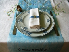 Tête à tête en intissé Turquoise