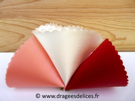 Rond de tulle à dragées en satin brillant
