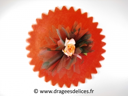 Voile cristal unis à dragées pas cher : Voile cristal unis à dragées pas cher rouille