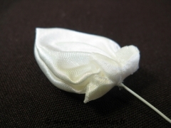 Feuille en satin Blanc