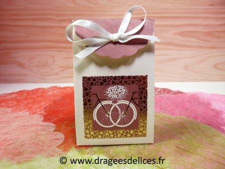 Boite à dragées pochette mariage collection vélo