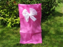 Décor de chaise en intissé Fuchsia