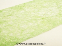 Chemin de table en abaca Vert menthe