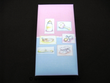 Boite rectangulaire collection pastel pour baptême : Boite rectangulaire à dragées pour baptême