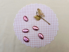 Lot de 6 tulles vichy pas cher en coton pour baptême fille Rose