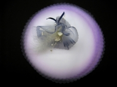 Tulle à dragées bord teinté pour mariage baptême et communion Parme