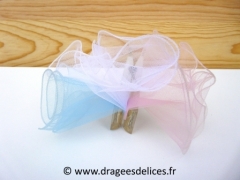 Tulle fil de pêche en promo Rose