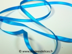 Ruban satin unis Bleu royal
