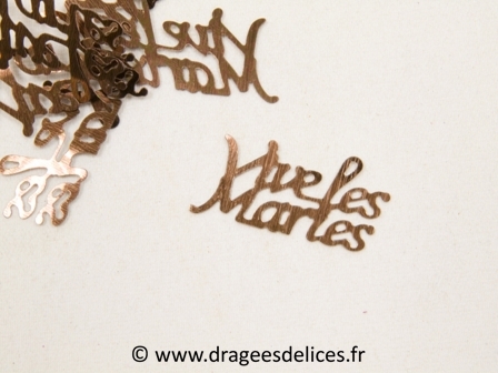 Confettis de table vive les mariés