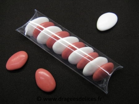 Boite tube pour 10 dragées collection transparence moyen  modèle