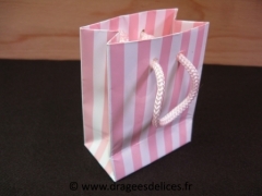 Sac vis ta vie à garnir de dragées pour baptême fille Rose