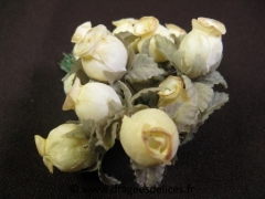Bouton de rose pour décoration de tulles mariage baptême et communion Jaune