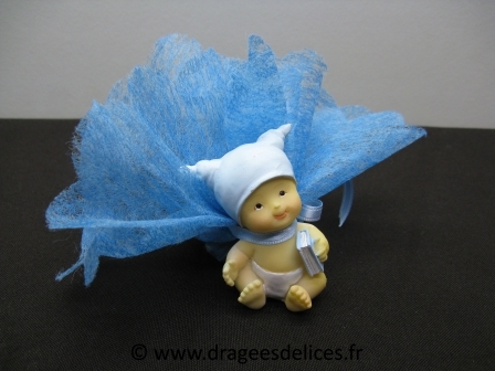 Résine Lulu avec son livre pour baptême garçon ou fille : Résine Lulu avec son livre pour baptême garçon