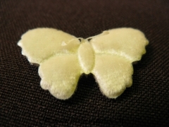 Papillon en velour Ecru
