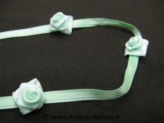 Guirlande de table en satin Vert anis