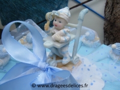 Gâteau pour baptême garçon bébé dans son bassin Centre 1