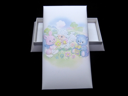 Boite rectangulaire pour baptême Mignonet et ces amis