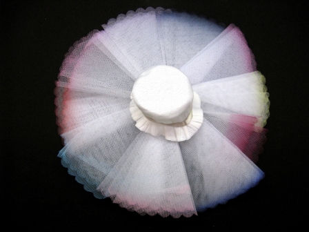 Tulle à dragées bord teinté pour mariage baptême et communion : Tulle à dragées bord teinté pour mariage baptême et communion