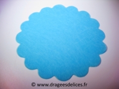 Rond de tulle pour dragées en polytulle Bleu ciel
