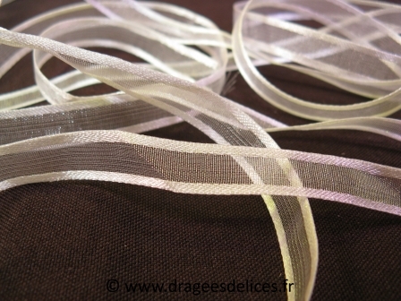 Ruban organza bordé satin 
