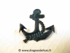 Ancre en satin Bleu marine