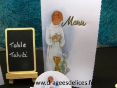 Menu communion garçon en aube 