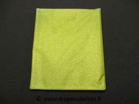 Grand sac en organza de qualité supérieure pour dragées : Grand sac en organza vert de qualité supérieure pour dragées