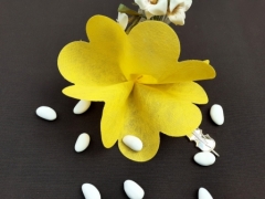 Lot de 19 tulles pas cher jaune à garnir de dragées Jaune vif