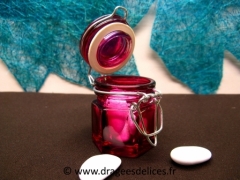 Bocal en verre teinté avec fermeture métallique Cyclamen