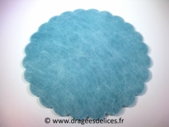 Rond de tulle pour dragées en polytulle Bleu